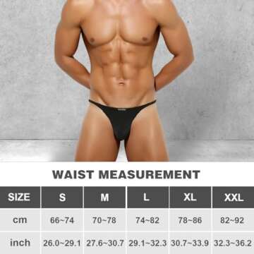 Arjen Kroos Men's Sexy Thong Pouch Underwear Low Rise G-String Bikini