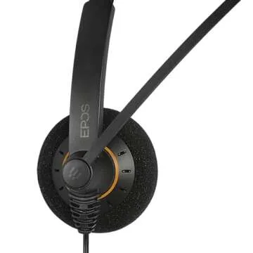 EPOS Sennheiser SC 30 USB ML (504546) - Single-Sided Business Headset | For Skype for Business | with HD Sound, Noise-Cancelling Microphone, & USB Connector (Black)