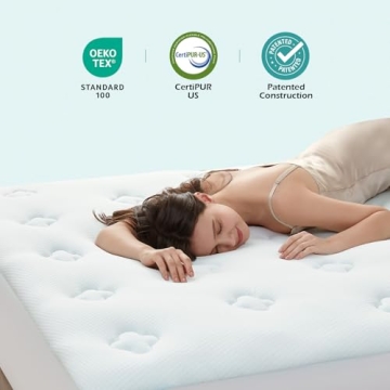 Hansleep Gel Memory Foam Mattress Topper Twin XL Comfort Support