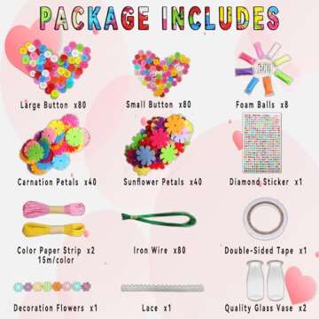 DIY Flower Bouquet Kit for Kids Aged 6-10 - Perfect Gift
