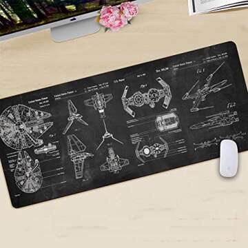 Spaceship Space Mouse mat, Sci-fi Control Console Display Desk Mat, Large Mouse pad for Desk, Gamer ...
