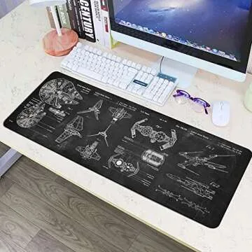 Spaceship Space Mouse Mat for Gamers and Sci-Fi Fans