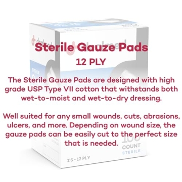 Dealmed Sterile Gauze Pads for Wound Care – 100 Count