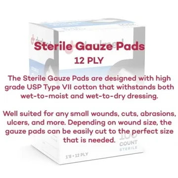 Dealmed Sterile Gauze Pads for Wound Care – 100 Count