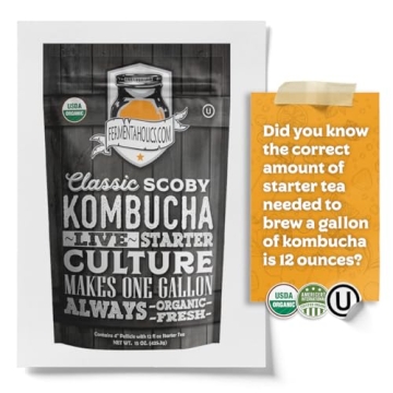 Fermentaholics Kombucha SCOBY Organic Culture for DIY Brewing