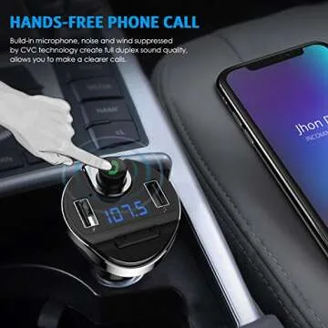 Criacr Bluetooth FM Transmitter - Hands-Free Calls & Charging