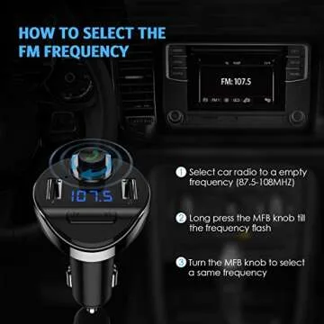 Criacr Bluetooth FM Transmitter - Hands-Free Calls & Charging