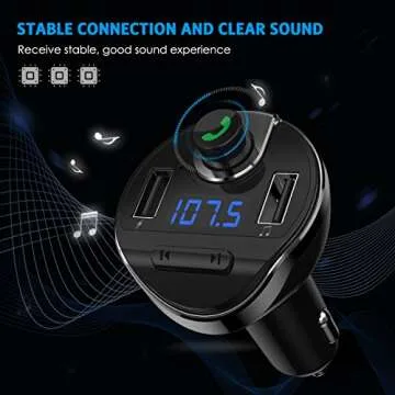 Criacr Bluetooth FM Transmitter - Hands-Free Calls & Charging