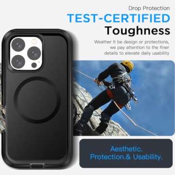 AICase for iPhone 16 Pro Max Case(6.9"),[Compatible with Magsafe] Magnetic Heavy Duty Drop Protection Full Body Rugged Shockproof/Dust Proof Military Protective Tough Durable Men Women 6.9" 2024