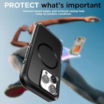 AICase for iPhone 16 Pro Max Case(6.9"),[Compatible with Magsafe] Magnetic Heavy Duty Drop Protection Full Body Rugged Shockproof/Dust Proof Military Protective Tough Durable Men Women 6.9" 2024