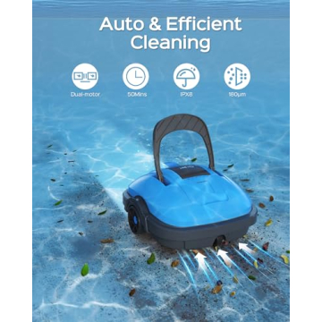 WYBOT Cordless Robotic Pool Vacuum with Powerful Suction
