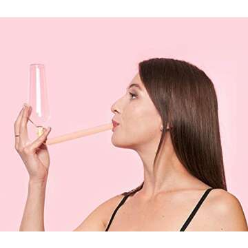 Godinger Champagne Flutes Guzzler Glasses – Unique Toasting Experience Set of 2