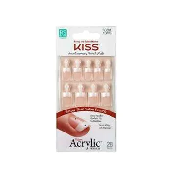 KISS Salon Acrylic French Nails Kit Pet Peeve Real Short (2 PACK)