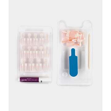 KISS Salon Acrylic French Nails Kit Pet Peeve Real Short (2 PACK)