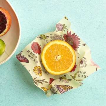 Eco-Friendly Bee's Wrap Food Wraps - Reusable & Vegan