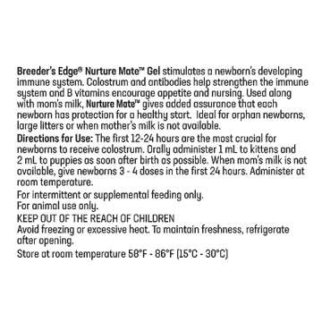 Revival Animal Health Breeder's Edge Nurture Mate - Colostrum Supplement for Puppies & Kittens, Dogs...