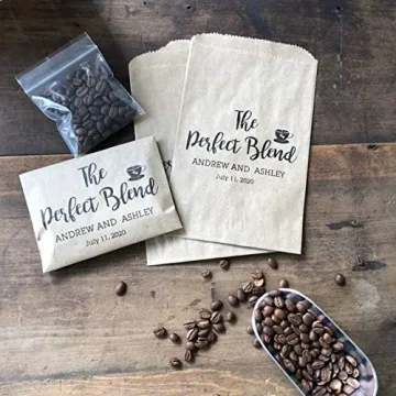 Elegant Bridal Shower Coffee Favor Bags - Eco-Friendly and Customizable
