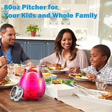 Elegant 80oz Veecom Borosilicate Glass Pitcher with Lid