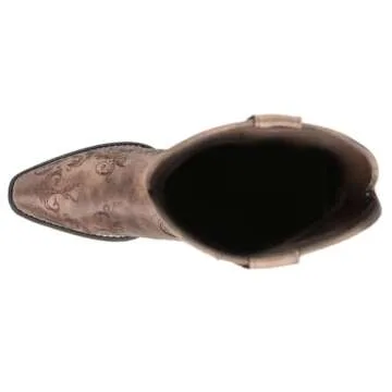 ROPER Womens Tall Stuff Embroidery Snip Toe Casual Boots Mid Calf Low Heel 1-2" - Brown - Size 9.5 B