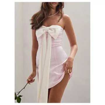 GORGLITTER Women's Y2K Bow Mini Dress for Every Occasion