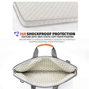 KINGSLONG Slim 17.3 inch Laptop Bag Sleeve Carrying Case with Shoulder Strap, Notebook Ultrabooks Co...