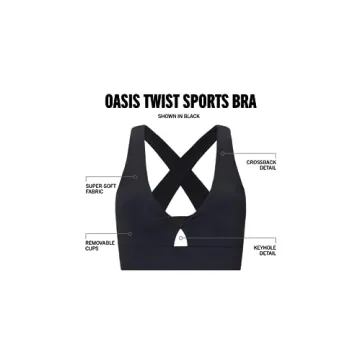 Fabletics Women's Stylish Oasis Twist Sports Bra for All Activities