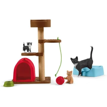 Schleich Cute Cats and Kittens Playtime Set - 9-Piece