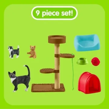Schleich Cute Cats and Kittens Playtime Set - 9-Piece