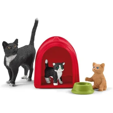 Schleich Cute Cats and Kittens Playtime Set - 9-Piece
