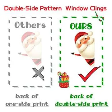 XIMISHOP 82PCS Christmas Window Clings for Festive Decor