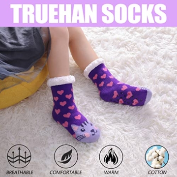 TRUEHAN Cozy Kids Slipper Socks for Winter Fun