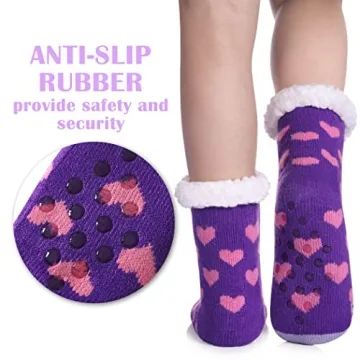 TRUEHAN Cozy Kids Slipper Socks for Winter Fun