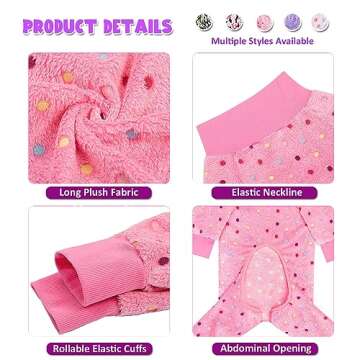 BECHANMIG Dog Recovery Suit After Surgery Dog Onesie,Anti-Shedding Dog Pajamas,Dog Jumpsuit Coat Lightweight for Medium Large Dog_36(Rose Pink)