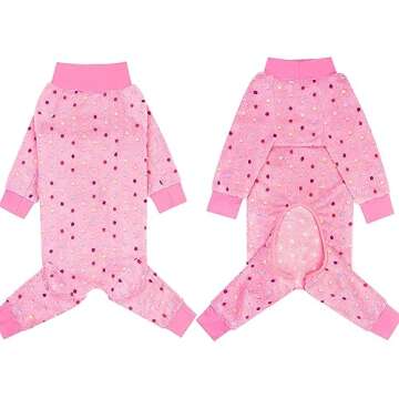 BECHANMIG Dog Recovery Suit After Surgery Dog Onesie,Anti-Shedding Dog Pajamas,Dog Jumpsuit Coat Lightweight for Medium Large Dog_36(Rose Pink)