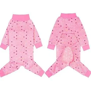 BECHANMIG Dog Recovery Suit After Surgery Dog Onesie,Anti-Shedding Dog Pajamas,Dog Jumpsuit Coat Lightweight for Medium Large Dog_36(Rose Pink)