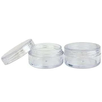 Beauticom 10G Clear Lip Balm Jars - 20 Count