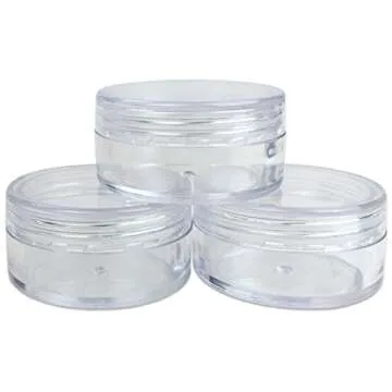 Beauticom 10G Clear Lip Balm Jars - 20 Count