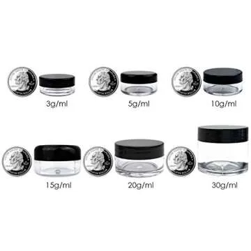 Beauticom 10G Clear Lip Balm Jars - 20 Count