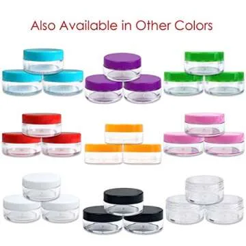 Beauticom 10G Clear Lip Balm Jars - 20 Count