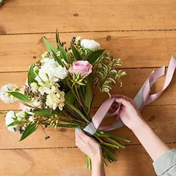 YBLANDEG Satin Ribbon Solid Color Forest Green 1 inch X 50 Yards,Double Faced Polyester Fabric Ribbon for Gifts Wrapping, Wedding, Party, Hair, Crafts, Bows, DIY Decor Ornaments