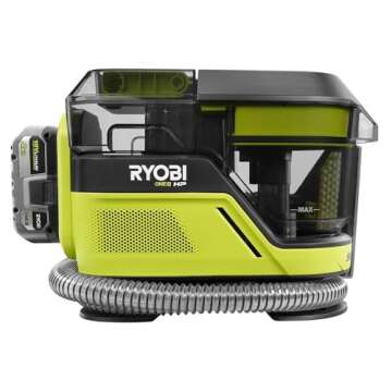 RYOBI ONE+ HP 18V Brushless Cordless SWIFTClean Mid-Size Spot Cleaner with 4.0 Ah Battery and Charger, AVERAGE, GREEN, PBLHV704K