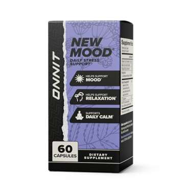 ONNIT New Mood - Occasional Stress Relief, Sleep and Mood Support Supplement, (60 Count)