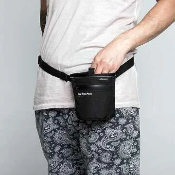 eBasics Dog Treat Pouch for Training Doggie Puppy Snack Reward Pouch Bait Bag Pet Treat Carrier Holder with Clip Waist Belt Magnetic Opening