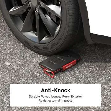 Kiorafoto Memory Card Holder Case with Carabiner & Pin