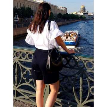 YKR Bermuda Shorts for Women Dressy Elastic High Waisted Knee Length Shorts Casual Wide Leg Summer Shorts with Pockets Black