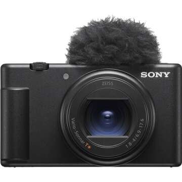 Sony ZV-1 II Vlog Camera Bundle for Content Creators and Vloggers (Black) with 64GB SD Card, Gadget Bag & More