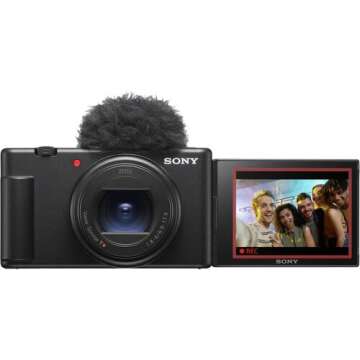 Sony ZV-1 II Vlog Camera Bundle for Content Creators and Vloggers (Black) with 64GB SD Card, Gadget Bag & More