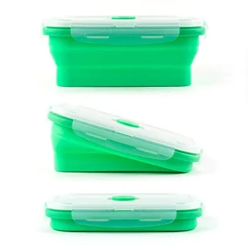 Vremi Collapsible Silicone Meal Prep Containers Set