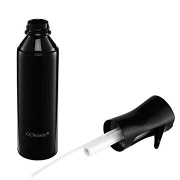 CCbeauty Fine Mist Continuous Spray Bottle,300ml Hair Spray Bottle,Water Spray Bottle,Refillable Empty Spray Bottle for Professional Salon Barber Hairstyling Plants Cleaning,Black