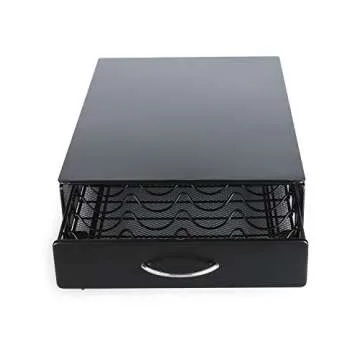 HiveNets Nespresso Vertuoline Capsule Storage Drawer Vertuo Coffee Holder Metal Multiple Flavors Pods Organizer 40 Pcs Capacity